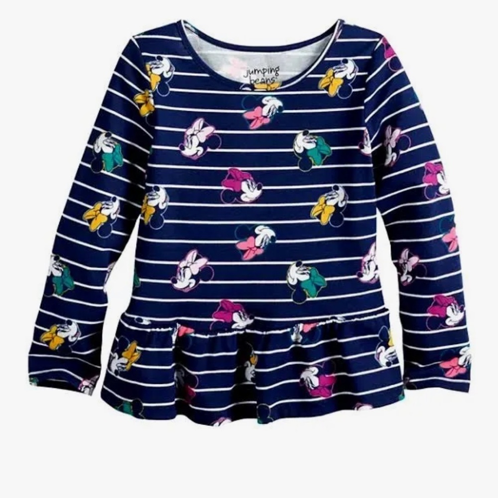 NWT Disney's Minnie Mouse Toddler Girl
Ruffled Tee by Jumping Beans®